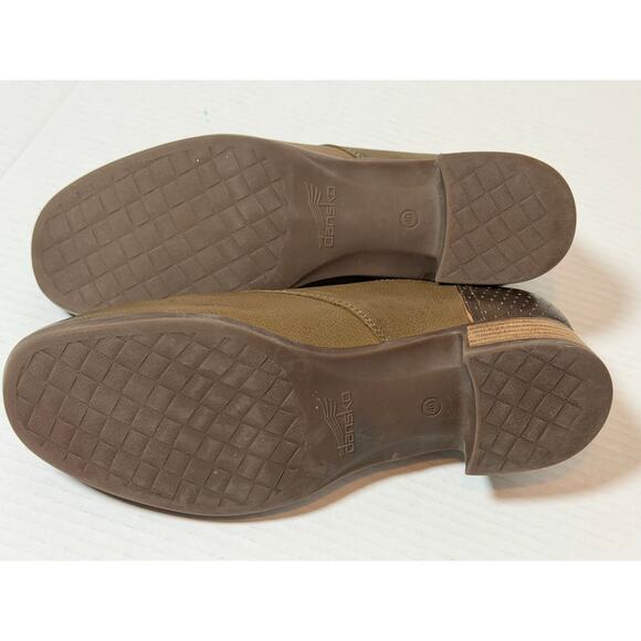 Women's Dansko Louise Brown Bronze Leather Oxford Derby Shoes Size 40 - Picture 4 of 9